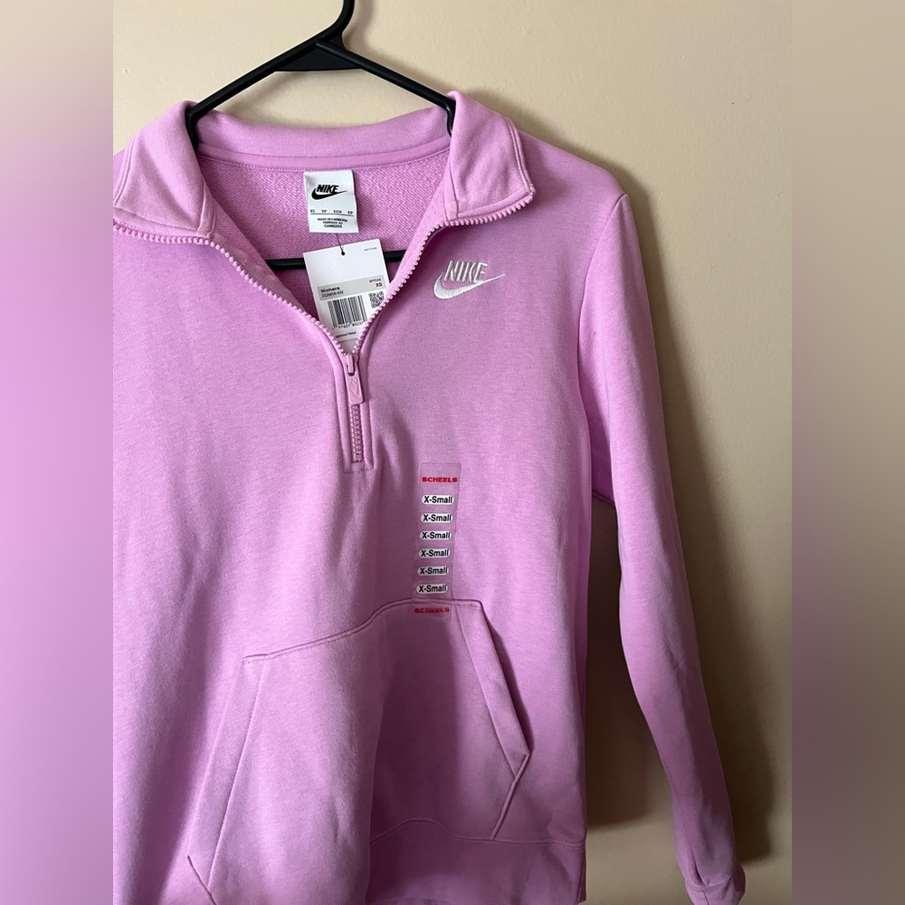 Pink Nike quarter zip